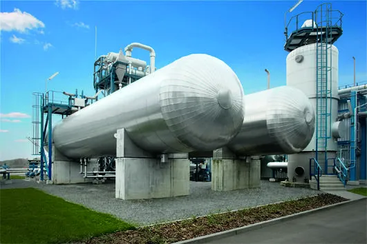 Carbon capture and storage equipment in Germany.