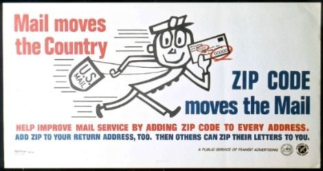 Mr. Zip, as featured on a public advertisement