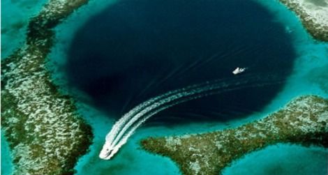 The Great Blue Hole of Belize was named by Jacques Cousteau as one of the world's top diving sites.