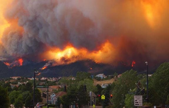 The Colorado Springs fire has forced the evacuation of 32,000 residents.