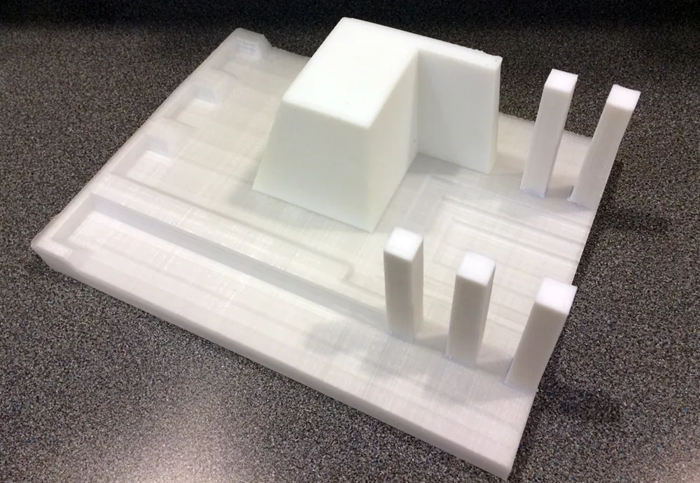 A partial mold 3D  printed using Acrylonitrile Butadience Styrene (ABS) (image courtesy FSC)