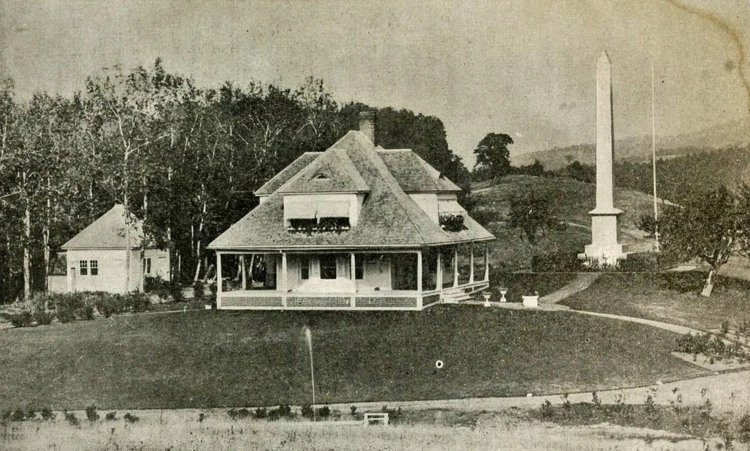 Joseph Smith's birthplace in Sharon, Vermont, as photographed in 1907