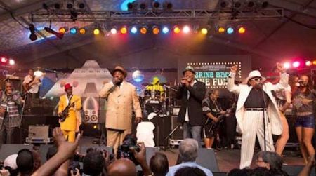 George Clinton and crew brought the crowd to their feet on the opening night of the Festival.