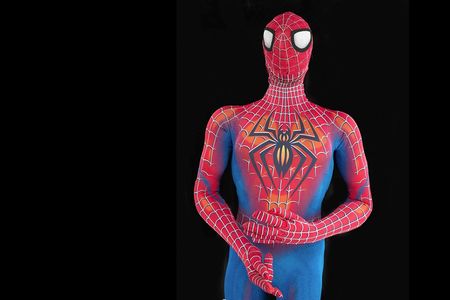 New to the collections: Actor Reeve Carney's red and blue spandex bodysuit, which he wore while starring in Spider-Man: Turn Off the Dark 


