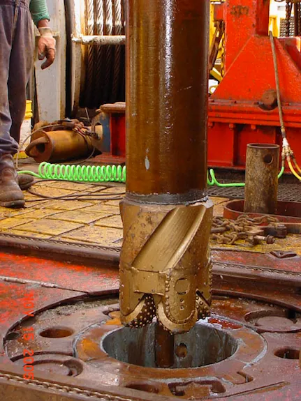 Due to the stress of penetrating seafloor rock, drill bits will have to be replaced after just 50 to 60 hours of use.