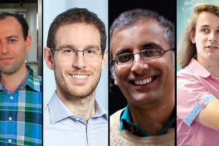 Fields Medal recipients, from L to R: Caucher Birkar, Alessio Figalli, Akshay Venkatesh, Peter Scholze