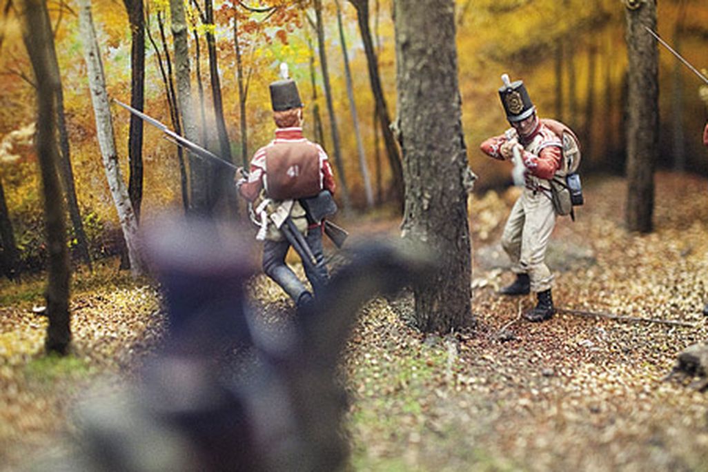 A diorama at the River Raisin