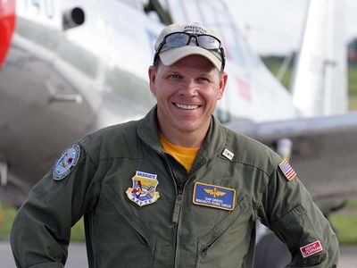 Sam Graves is part owner of a Vultee BT-13 Valiant, which he displays at the Wing Nuts Flying Circus in Tarkio, Missouri.