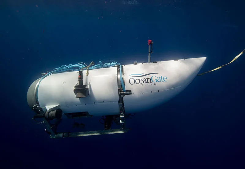A photo of the Titan submersible underwater
