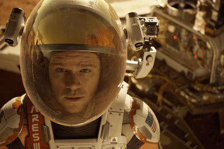 Matt Damon stars as Mark Watney, the titular "Martian" who gets left for dead on the red planet.