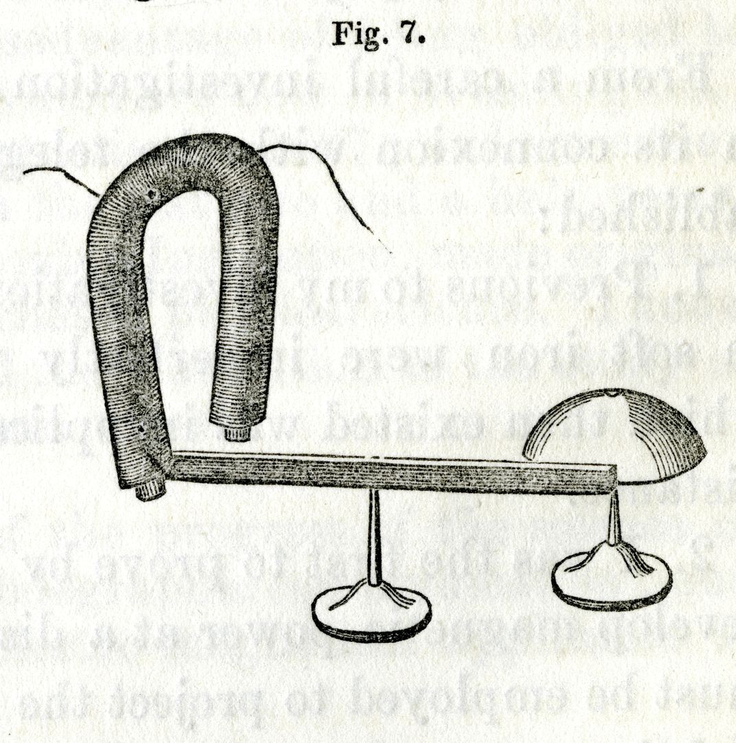 Sketch by Joseph Henry of an early telegraph