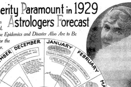 1928 article about astrologers predicting that 1929 will be a year of prosperity