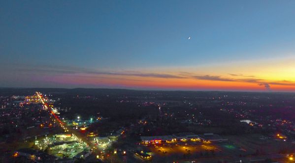 Drone Moon Over Quakertown, Pa.  USA thumbnail