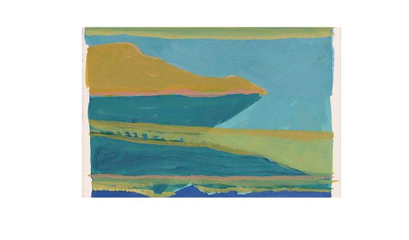 Lee Hall, untitled watercolor, ca. 1980s (detail). Watercolor on paper, 6 ½ x 5 in. Lee Hall Papers, Archives of American Art, Smithsonian Institution.
