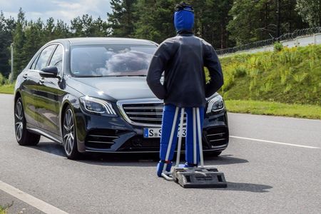 Existing cars can stop when they detect pedestrians.