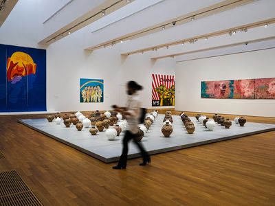 Ai Weiwei&#39;s&nbsp;Whitewash&nbsp;(1995&ndash;2000), pictured here in the M+ museum&#39;s newly opened galleries, features 126 Neolithic clay jars unearthed in China.