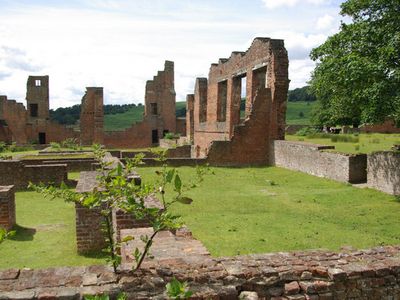 The ruins of the Grey family's ancestral seat, Bradgate House