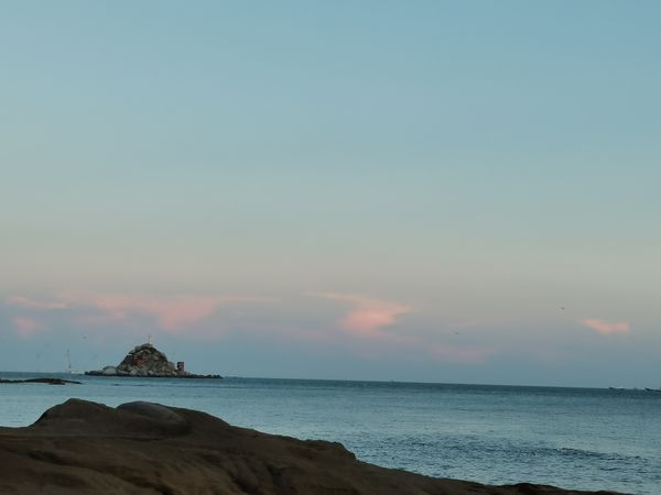 The rosy clouds at the sea side. thumbnail