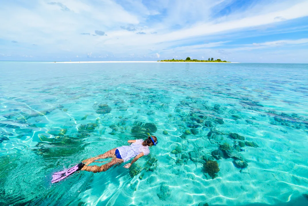 Snorkeling aquamarine seas
