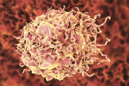 Colon cancer cell illustration