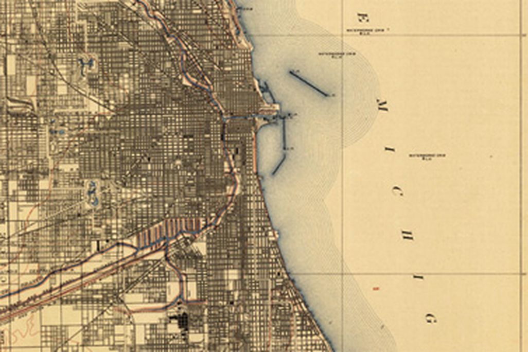 A map of Chicago, Illinois