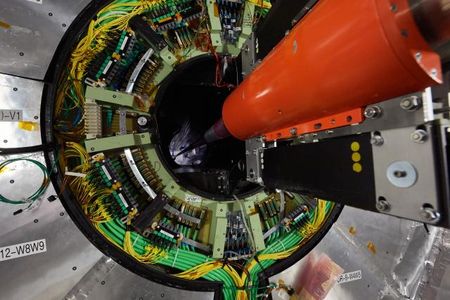 The innards of the Large Hadron Collider's CMS module