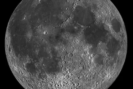 LRO mosaic of wide angle camera images of the near side. You can explore the surface of the Moon in detail yourself at the LROC web site.