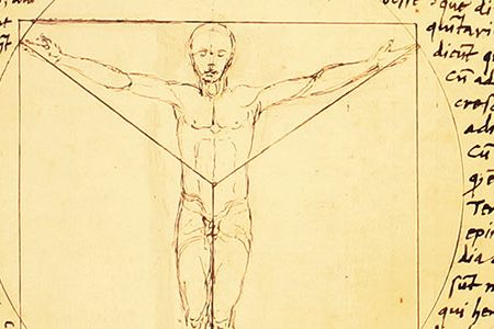 Claudio Sgarbi says he "was totally astonished" when he examined a manuscript including a drawing that seemed to prefigure Leonardo da Vinci's Vitruvian Man.