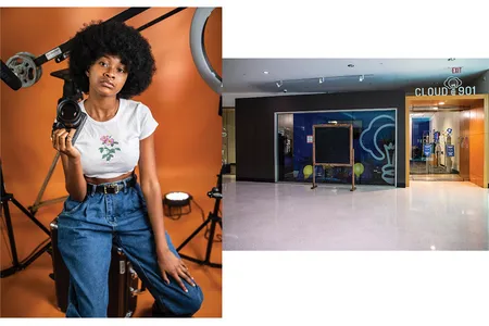 Award-winning filmmaker Janay Kelley honed her skills in the video lab in Cloud901. The state-of-the-art teen learning facility is one of the biggest and best of its kind.