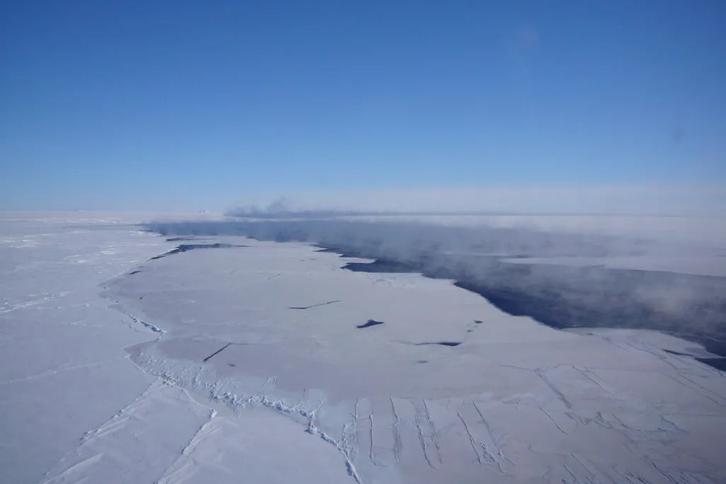 Antarctic ice hole