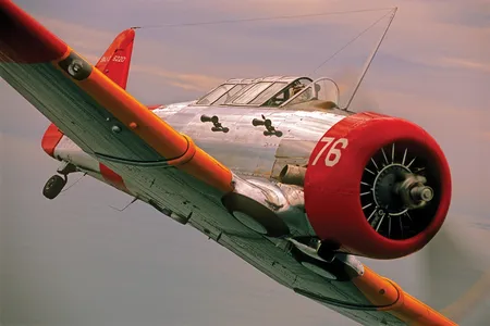 ★ North American T-6 Texan ★ The Texan served in the U.S. Army and Navy (as the SNJ) as an advanced trainer that taught pilots how to fly fighters with powerful engines and shoot while they were doing it. In service with Commonwealth countries as the Harvard, the T-6 is a favorite among warbird fans and has its own racing class at the National Championship Air Races in Reno, Nevada.