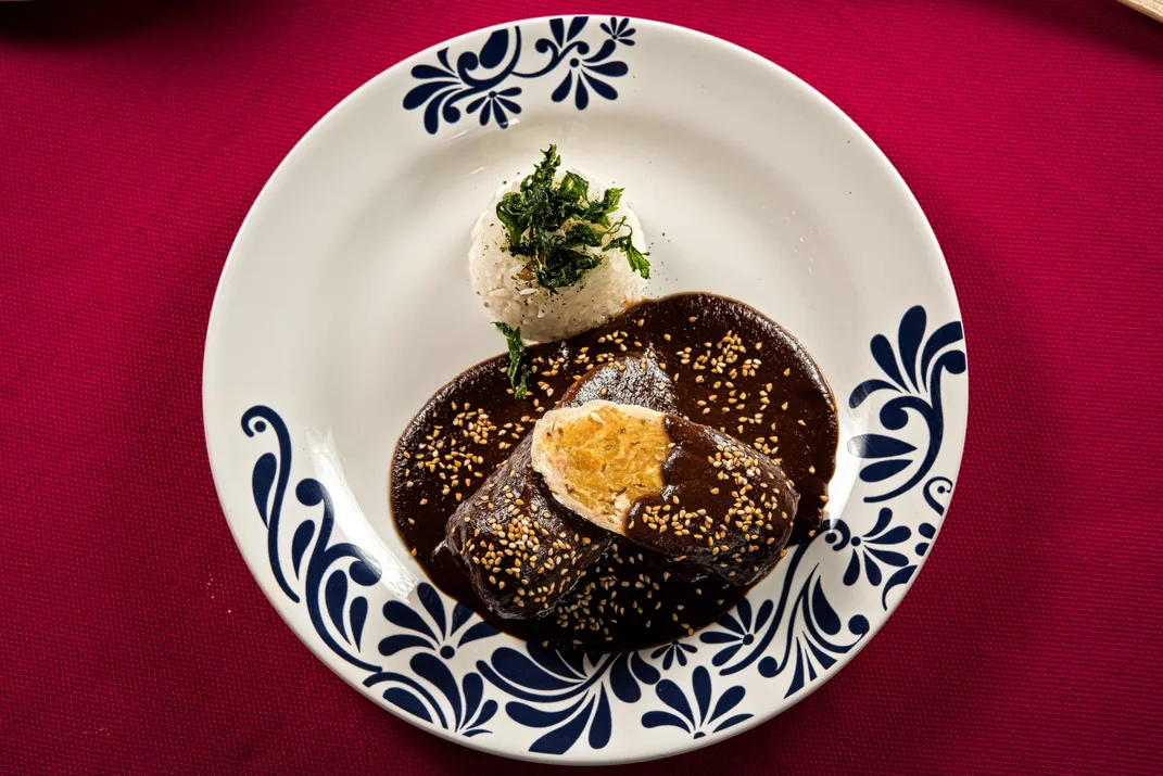 Mole poblano dish