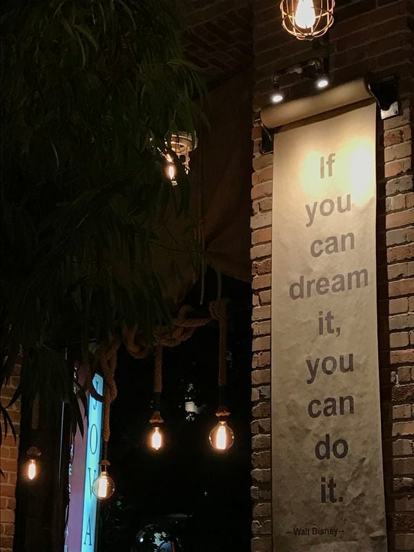 A beautiful message on the restaurant's wall in Yerevan, Armenia thumbnail