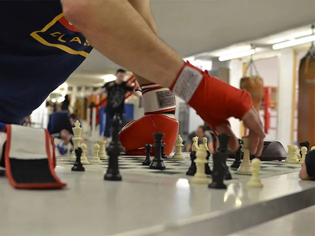 Chessboxing match at the Intellectual Fight Club in Berlin