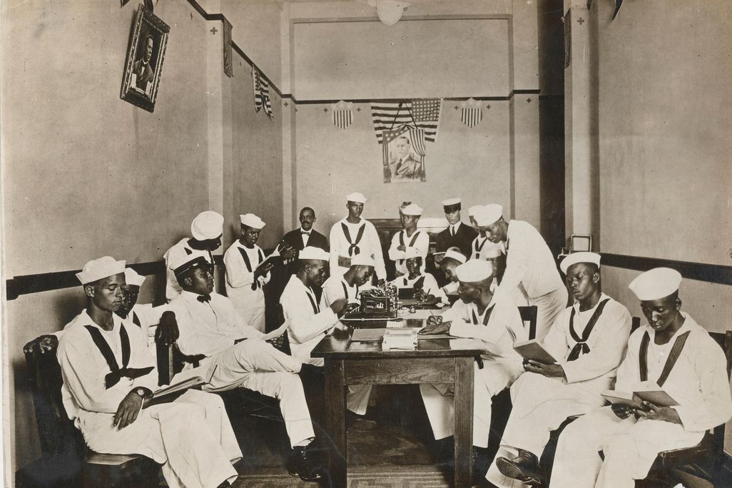 Sailors in Red Cross Rest Room during WWI