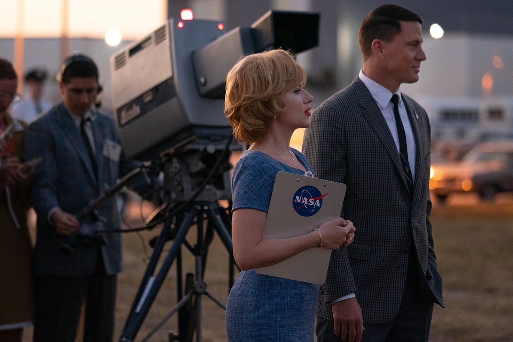 Scarlett Johansson and Channing Tatum in Fly Me to the Moon​​​​​​​, a new movie directed by Greg Berlanti