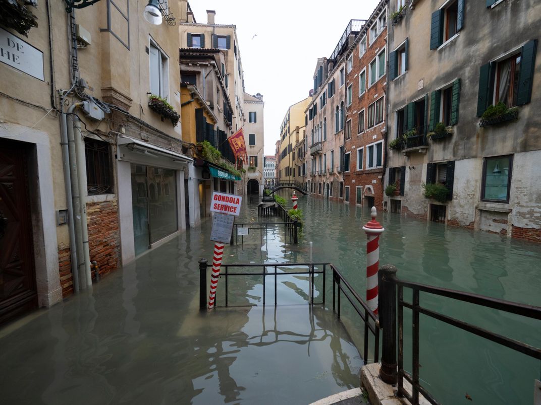 Venice flooding canal