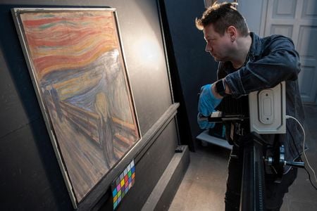 Researchers used infrared photography to take a closer look at a sentence scrawled on Edvard Munch's The Scream.