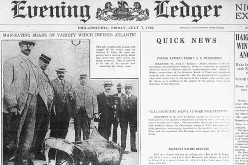 Front Page of the Evening Ledger July 7, 1916