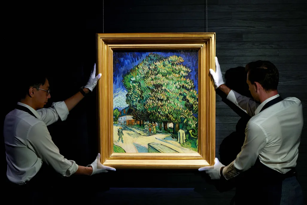 Handlers with Chestnut Trees in Bloom