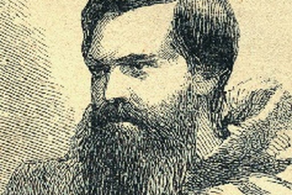 Engraving of the Arctic explorer Charles Francis Hall
