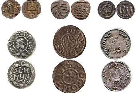 Researchers tested 49 medieval coins, finding the older ones were minted from silver Byzantine goods and the newer ones were made of silver mined in western France.