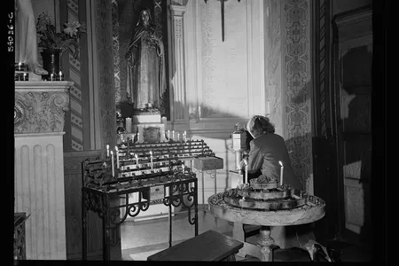 Noon mass at Saint Vincent de Paul's Church on D-Day.
