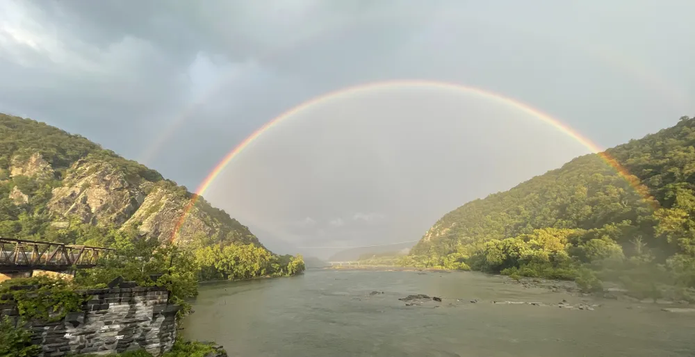 This beautiful scene occurred after a storm at The Point in Harpers Ferry, where the Shenandoah and Potomac Rivers meet.