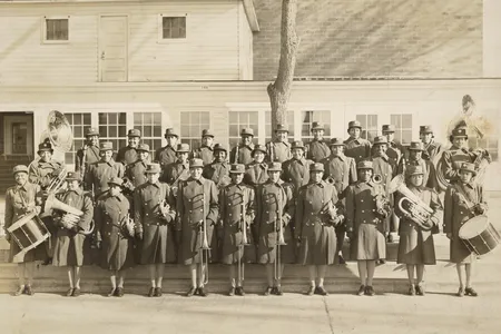 The 404th AFS Band pictured in Fort Des Moines