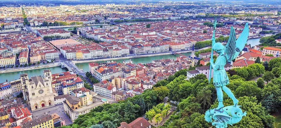  View of Lyon and the Rhône River 