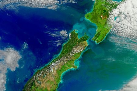 Satellite image of New Zealand 