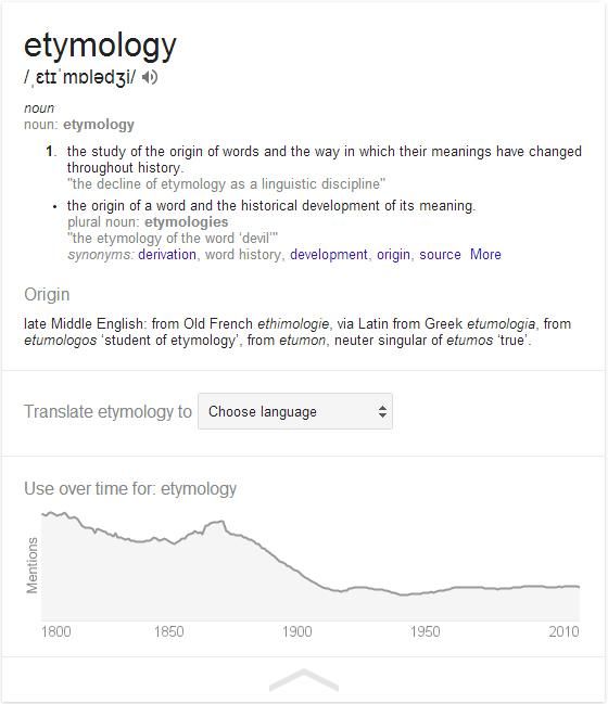 Google Wants to Enable the Amateur Etymologist in All of Us