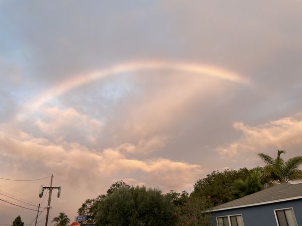 An early morning sunbow while walking in my Los Angeles neighborhood. thumbnail