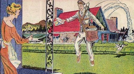 Arthur Radebaugh's jetpack mailman of the future